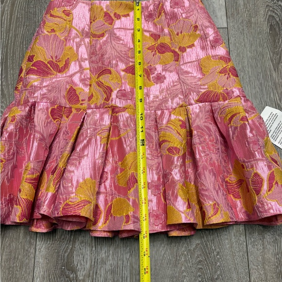 ASOS Pink and Yellow Floral Ruffle Mini Skirt - Picture 3 of 10